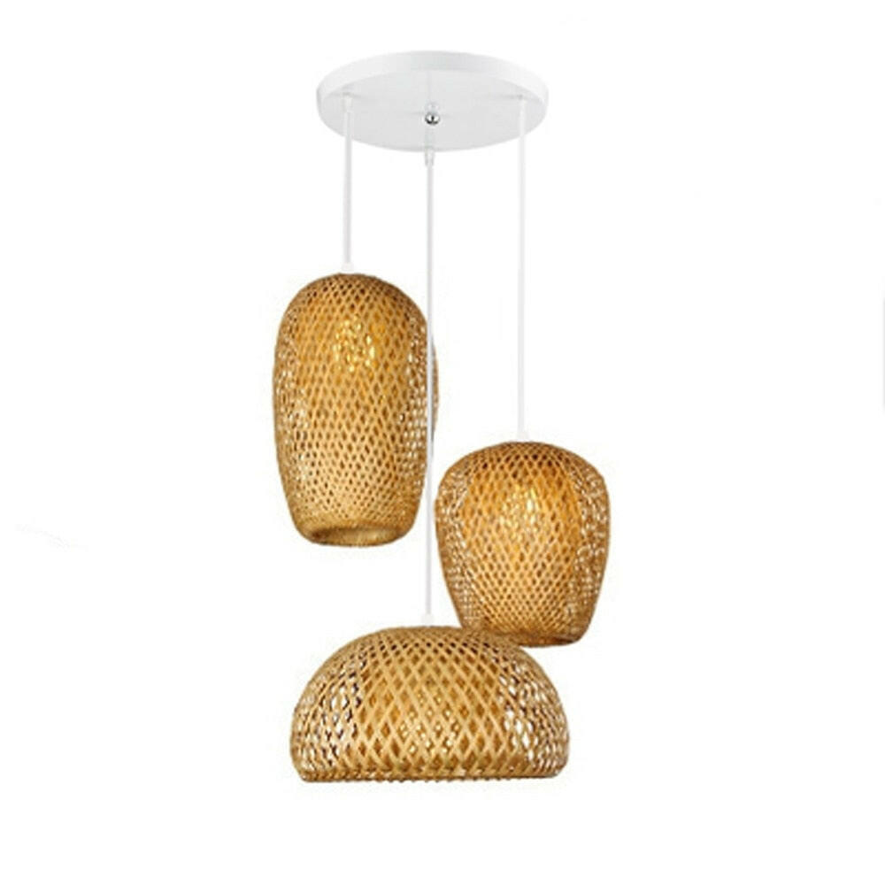 Chic Bamboo Zen Pendant Light - Handwoven Natural Hanging Lamp